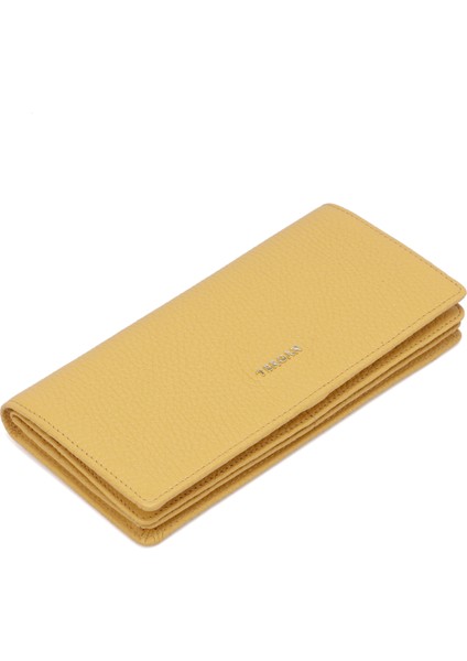Sarı Hakiki Deri Kadın Cüzdan - S1CB00005685-H28