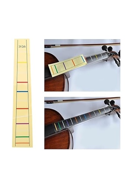 Çello Parmak Konumlandırıcı Göstergesi Çello, Çello Için Parmak Kılavuzu Yeni Başlayanlar Için Pratik Viyolonsel Etiket Etiket Aksesuarı (3/4) fırsatları