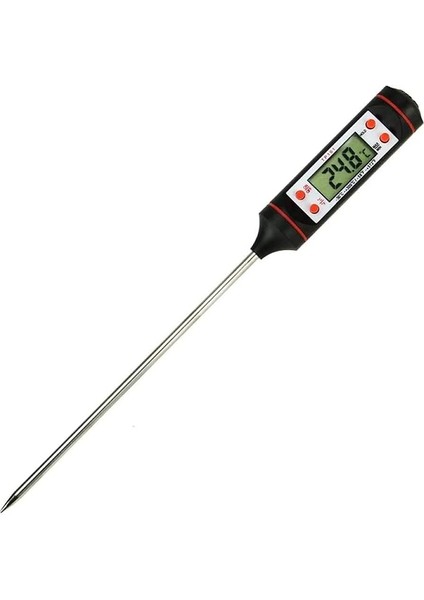 Termometresi, Et Termometresi, °c/°f Düğmeleriyle Ekstra Uzun Okuma Performansı - Izgara, Mangal, Biftek, Şeker, Süt, Su, Banyo Hamur Işleri.