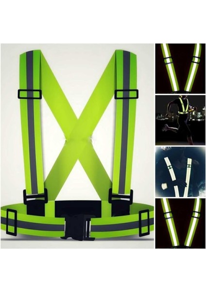 Caro (1292) Motosiklet - Bisiklet Reflektörlü Yelek - Motosiklet, Bisiklet ve Scooter Reflektör Yelek ile Uyumlu