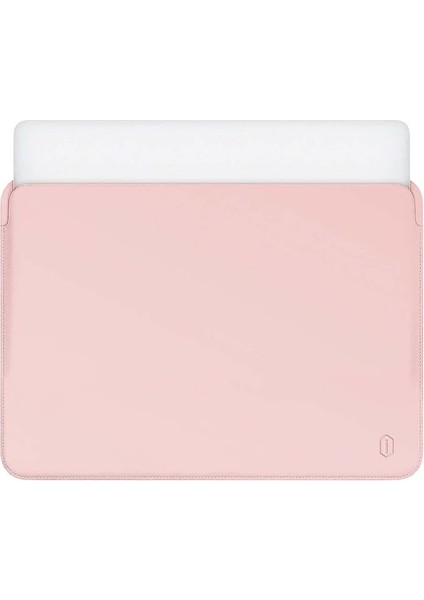 Bilgisayar El Çantası Deri Laptop Çantası Macbook Air Pro Kılıfı 13 Inç Kese Kılıfı Pembe