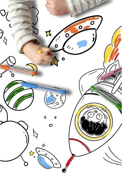 Yolculuğu- Güneş Sistemi - Dev Boyama Kağıdı - Boyama Rulosu - Büyük Boy 5 Metre Uzunluk fiyatları