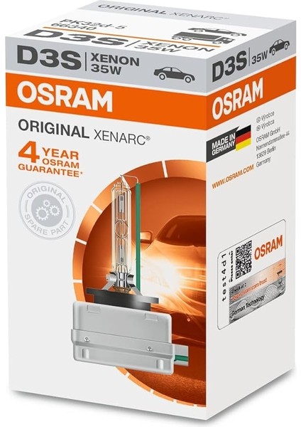Xenarc 66340 D3S Hıd, Xenon Far Ampulü Osram Xenarc Nıght Breaker® Unlımıted D1S, Lampe De Phare Xénon, 4150 K, 66340, Boîte Pliante De 1 66340