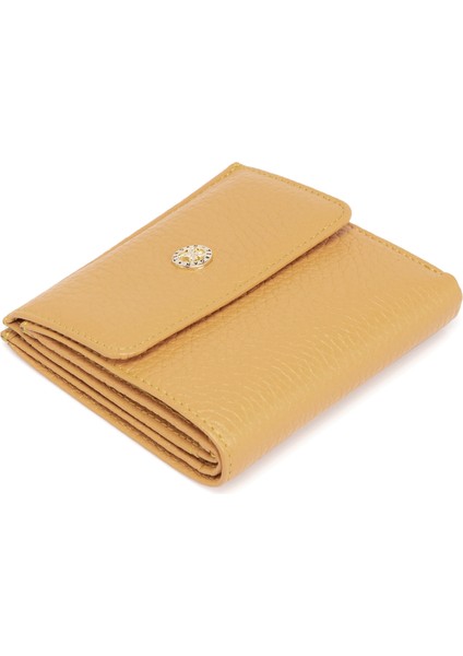 Sarı Hakiki Deri Kadın Cüzdan - S1CB00005627-H28
