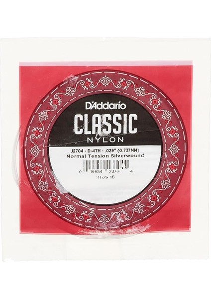 J2704 Normal Tension Tek Klasik Gitar Teli (D)