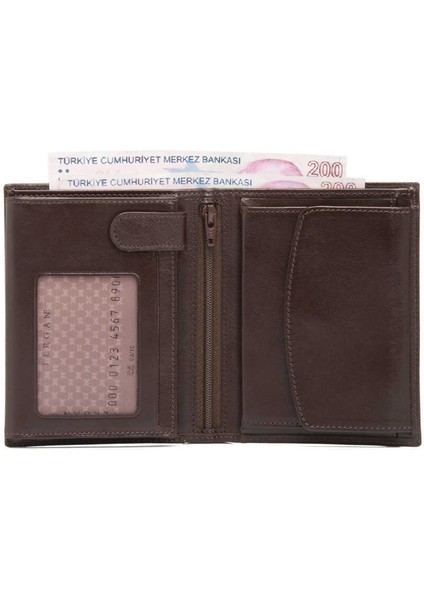 Kahve Hakiki Deri Erkek Cüzdan - S1CE00001247-B07