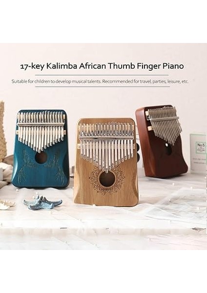 17 Tuşları Kalimba Afrika Başparmak Parmak Piyano Ahşap Kalimba Taşınabilir Enstrüman indirimleri