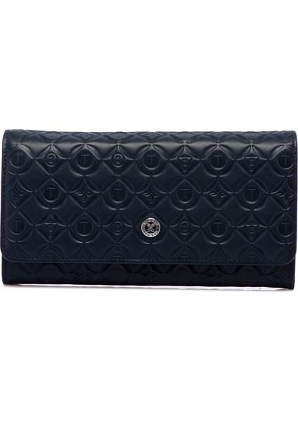 Lacivert Hakiki Deri Kadın Cüzdan - S1CB00005783-M80