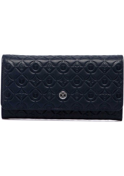 Lacivert Hakiki Deri Kadın Cüzdan - S1CB00005783-M80