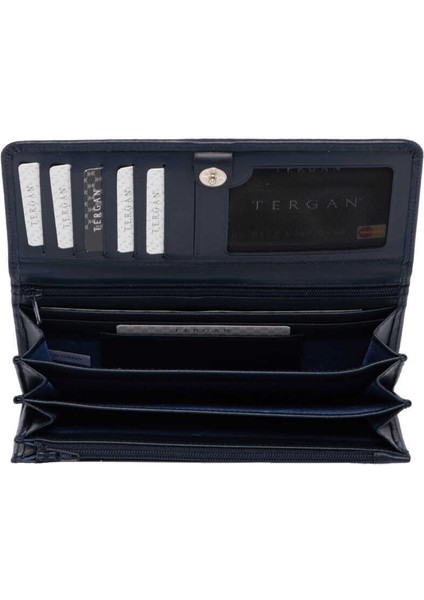 Lacivert Hakiki Deri Kadın Cüzdan - S1CB00005783-M80