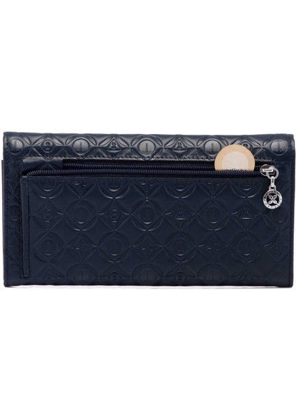 Lacivert Hakiki Deri Kadın Cüzdan - S1CB00005783-M80