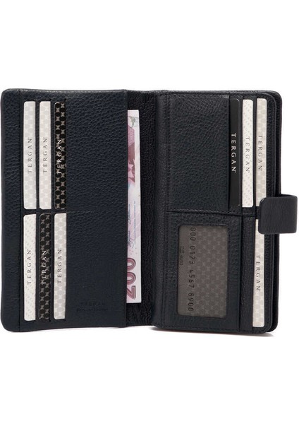 Lacivert Hakiki Deri Kadın Cüzdan - S1CB00005726-X86