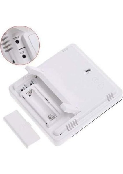 Duvara Asılabilen Saatli Sıcaklık ve Nem Ölçer Termometre Higrometre Çok Fonksiyonlu Kullanım fırsatları