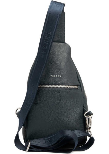 Lacivert Hakiki Deri Erkek Çapraz Askılı Çanta - S1AC00021401-X86