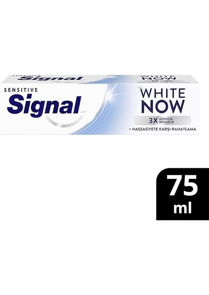 White Now Diş Macunu Sensitive Hassasiyete Karşı Rahatlama 75 ml fiyatları