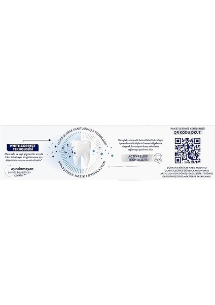 White Now Diş Macunu Sensitive Hassasiyete Karşı Rahatlama 75 ml modelleri
