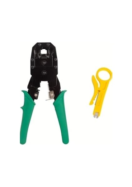 RJ11 Rj9 Jack Telefon Data Kablosu Sıkma Çakma Pensesi + Cat5 Cat6 Data Telefon Kablosu Test Cihazı +Kablo Soyucusu +100 Adet RJ45 Jack Set fiyatları