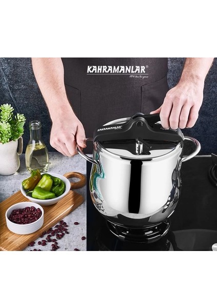 Heyf Kahramanlar 9 Litre Platin Klasik Düdüklü Tencere 2133-S