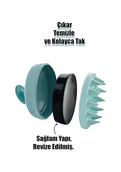 Saç Bakım Fırçası, Saç Derisine Masaj Yapan Şampuan Tarağı, Duş Fırçası Slikon Saç Masaj Tarağı Mavi fiyatları