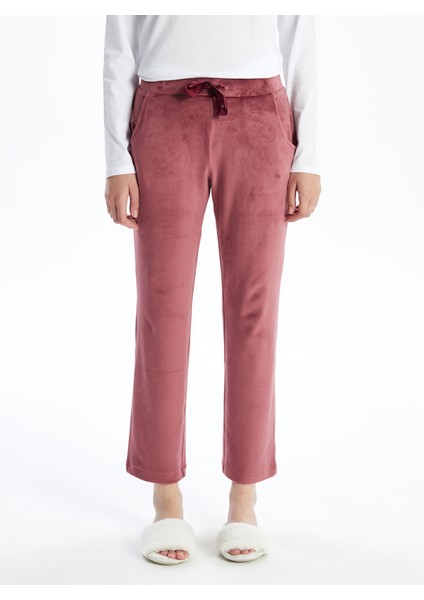 Yeni Sezon Beli Lastikli Düz Kadife Kadın Pijama Alt fırsatları