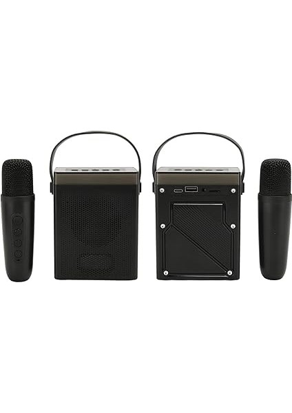 Kablosuz Hoparlör, Karaoke -Machine Set Chargable Rgb Light 1800MAH Açık Havada (Black) modelleri