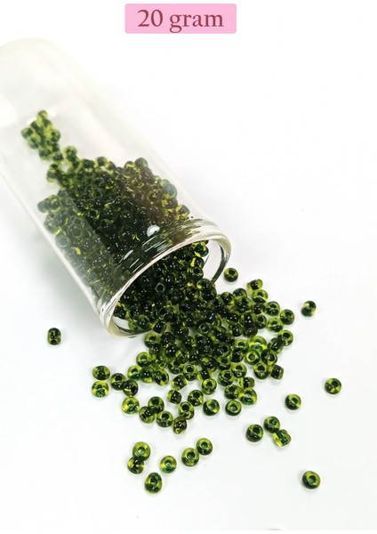 Dökme Cam Kum Boncuk (8/0) 3 mm - 4 Renk - Toplam 80 Gram - BNC425 modelleri