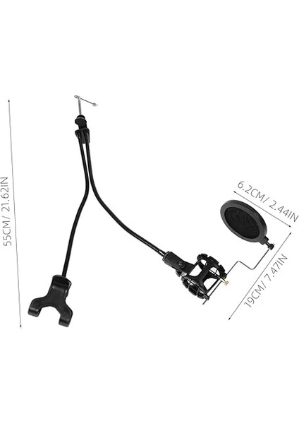 Canlı Yayın Podcast Kayıt Için Telefon Tutucu Filtreli Esnek Mikrofon Standı 360 Derece Dönüş Sağlam Masaüstü Tabanı Evrensel Telefon Uyumluluğu fiyatları