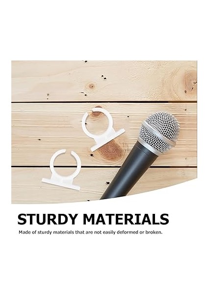 10 Parça Mikrofon Klipsi Açık Mikrofon Dirsek Kelepçe Mikrofon Mikrofonu Klipler Stüdyo Mikrofonu Mikrofon Klipsleme Masa Için Mikrofon Tutucu Mikrofon Braketi Plastik Beyaz modelleri