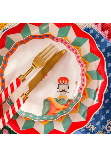 Luohu Porselen Pasta Tabağı 19x19x2 Cm Renkli fiyatları