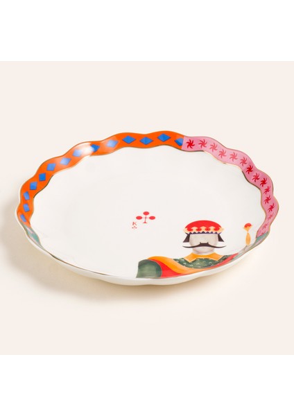 Luohu Porselen Pasta Tabağı 19x19x2 Cm Renkli modelleri