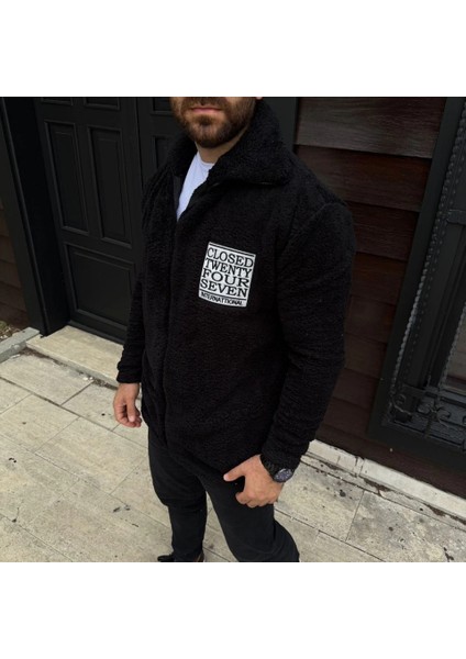 Erkek Polar Fermuarlı Sweatshirt – Kapüşonsuz, Cepli, Yumuşak Dokulu, Oversize Rahat Kalıp, K fırsatları