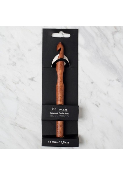 La Mia Rosewood 12 mm 15.5 cm Ahşap Yün Tığ