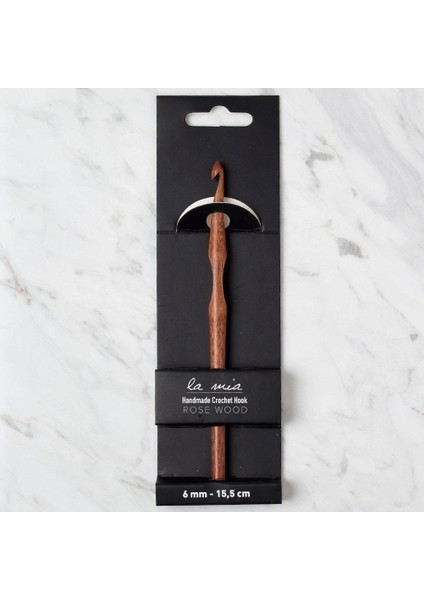 La Mia Rosewood 6 mm 15.5 cm Ahşap Yün Tığ