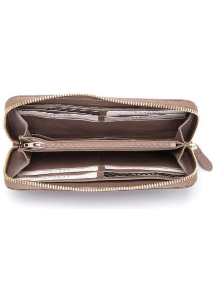 Bej Hakiki Deri Kadın Cüzdan - S1CB00005734-B73