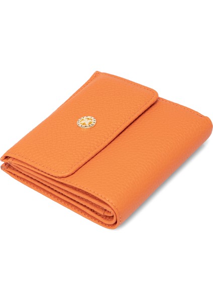 Turuncu Hakiki Deri Kadın Cüzdan - S1CB00005627-J35