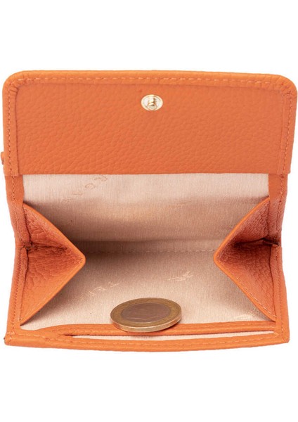 Turuncu Hakiki Deri Kadın Cüzdan - S1CB00005627-J35