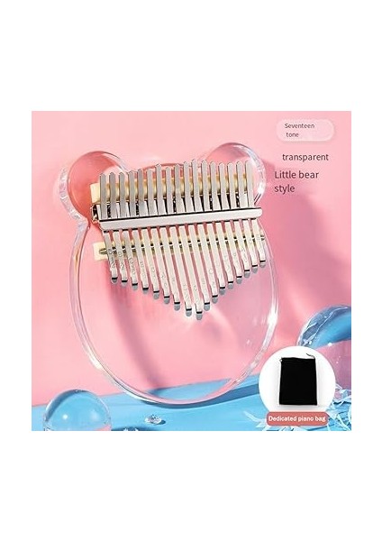 Kalimba 17 Tuşlu Başparmak Piyano, Şeffaf Şeffaf Akrilik Piyano Enstrümanı Kullanımı fırsatları