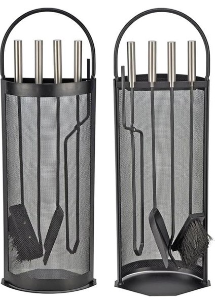 5 Li Lüx Ithal Tel Standlı Şömine-Soba Maşa Takımı Aksesuar Set 047 fiyatları