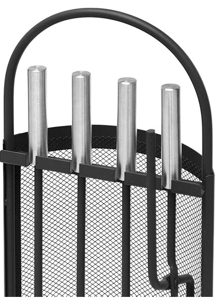 5 Li Lüx Ithal Tel Standlı Şömine-Soba Maşa Takımı Aksesuar Set 047 indirimleri