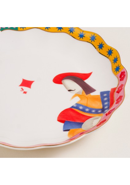 Luohu Porselen Pasta Tabağı 19x19x2 Cm Renkli fırsatları