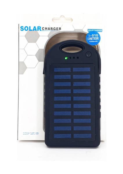 Güneş Enerjili Işıklı Solar Taşınabilir USB Girişli Şarj Cihazı Powerbank 15000 Mah fırsatları