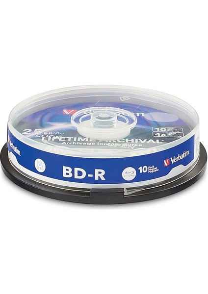 M-Dısc Bd-R 4x 25GB Inkjet Prıntable 10 Pack Splındle