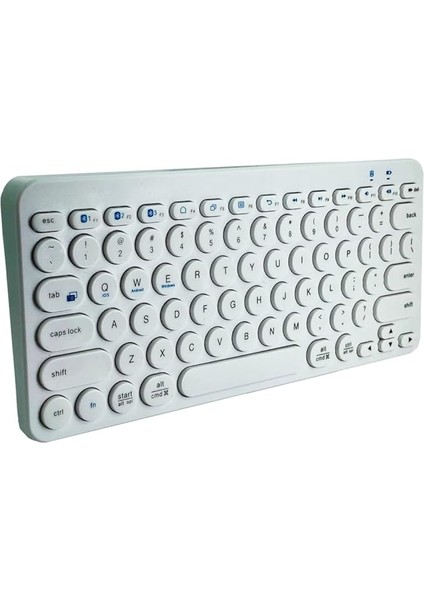 B380 Bluetooth Bağlantılı Ince Ergonomik Tasarım IPad Ile Uyumlu Taşınabiilir Telefon Tablet Için Türkçe Q Bluetooth Bağlantılı Klavye (Beyaz)