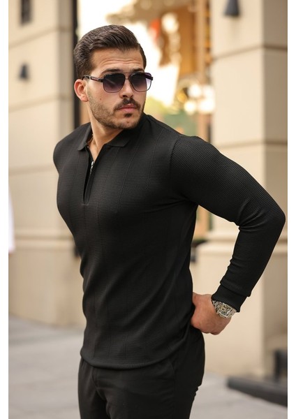 Erkek Pirinç Desenli Uzun Kollu Yakalı Triko fiyatları