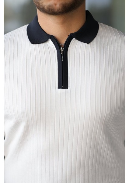 Erkek Kol ve Yaka Detaylı Uzun Kollu Triko modelleri