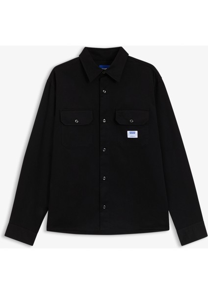 Boss Twill Ekynone Relaxed Fit Erkek Siyah GÖMLEK.001
