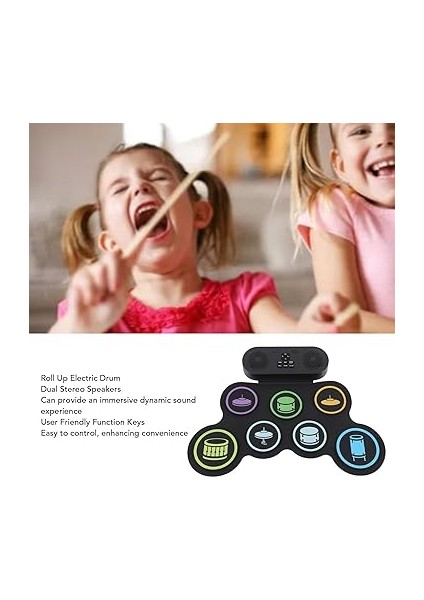 Set Çift Hoparlör Mıdı Elektrik Dur Pad, 3,5 mm Jack Şarj Edilebilir Roll Up Kiti Profesyoneller ve Yeni Başlayanlar Için modelleri