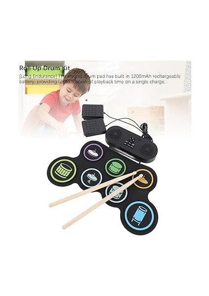 Set Çift Hoparlör Mıdı Elektrik Dur Pad, 3,5 mm Jack Şarj Edilebilir Roll Up Kiti Profesyoneller ve Yeni Başlayanlar Için fırsatları