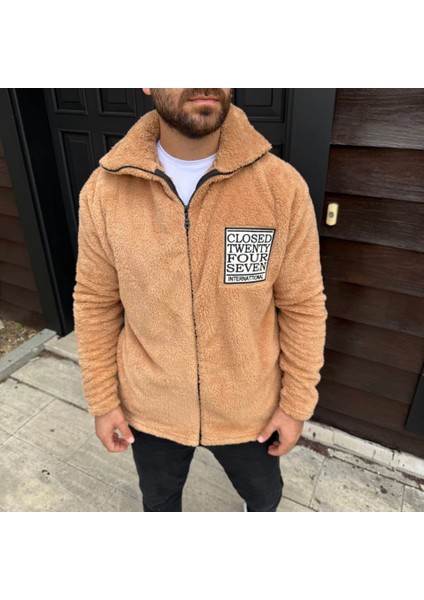 Erkek Polar Fermuarlı Sweatshirt – Kapüşonsuz, Cepli, Yumuşak Dokulu, Oversize Rahat Kalıp, K fiyatları