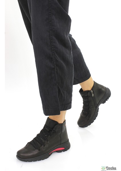 Mammimia Kadın Hakiki Deri Ortopedik Fermuarlı Spor Günlük Bot M26/KB4465 modelleri